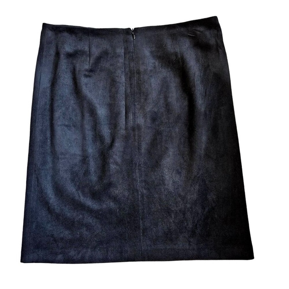 J McLaughlin Pencil Skirt Womens Size 8 Black Strech Faux Suede Boho Career - Picture 5 of 7